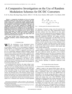 A comparative investigation on the use of random modulation