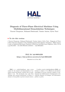 Diagnosis of Three-Phase Electrical Machines Using