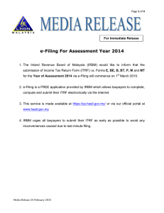 e-Filing For Assessment Year 2014