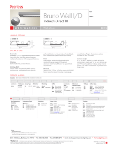 BRW4 Bruno Wall I/D Indirect-Direct T8 Spec Sheet