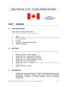 section 08 14 16 - flush wood doors