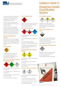 Guidance sheet 2: Dangerous Goods Classification System