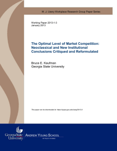 The Optimal Level of Market Competition