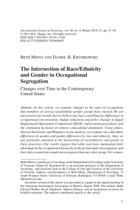 The Intersection of Race/Ethnicity and Gender in Occupational