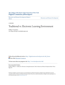 Traditional vs. Electronic Learning Environment