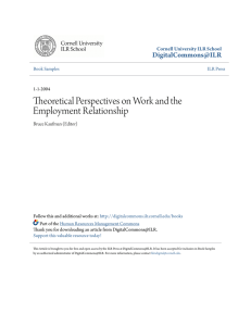Theoretical Perspectives on Work and the Employment Relationship