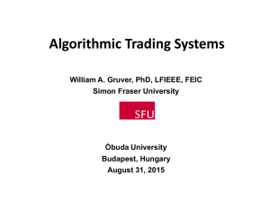 Algorithmic Trading Systems