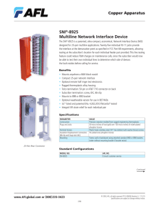 SNI®-8925 Multiline Network Interface Device