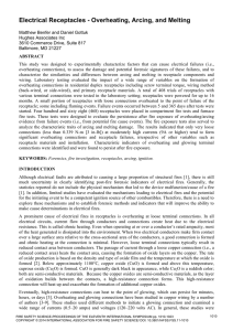 Electrical Receptacles - Overheating, Arcing, and Melting