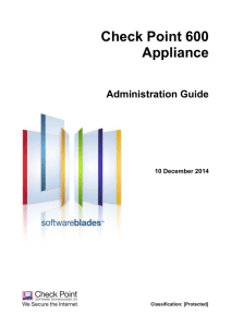 Check Point 600 Appliance Administration Guide