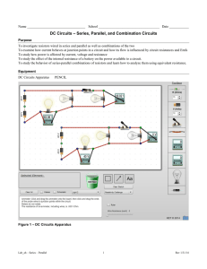 DC Circuits – Series, Parallel, and Combination Circuits