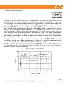 Model 500W1000A M1 through M11 500 Watts CW 80MHz–1000MHz