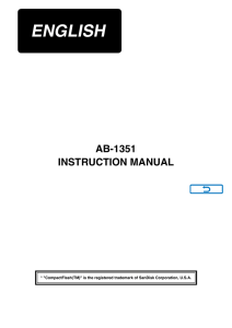 AB-1351 INSTRUCTION MANUAL (ENGLISH)