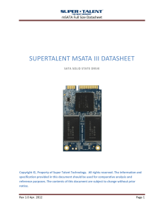 supertalent msata iii datasheet