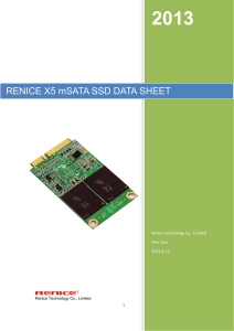 50mm mSATA SSD Datasheet