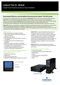 Liebert® ITA 10 - 40 kVA - AutoCont Control System