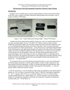 Measurement of the Electromagnetic Properties of Electric Guitar