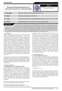 Physics Photoelectrochemical properties of chemically deposited