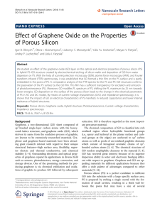 Effect of Graphene Oxide on the Properties of Porous Silicon