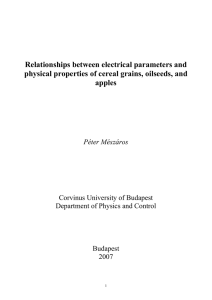 Relationships between electrical parameters and physical