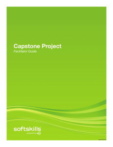 Capstone Project – Facilitator Guide
