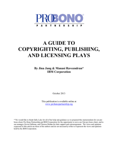 a guide to copyrighting, publishing, and licensing plays