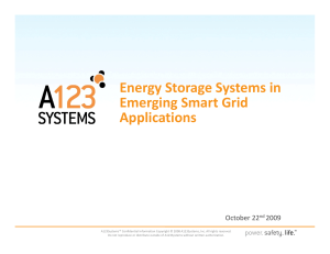 Energy Storage Systems in Emerging Smart Grid Applications