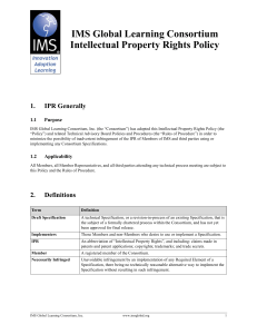 IMS Intellectual Property Rights Policy