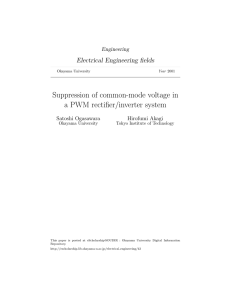 Suppression of common-mode voltage in a PWM rectifier