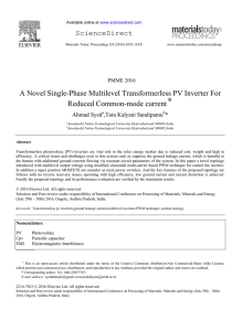 A Novel Single-Phase Multilevel Transformerless PV