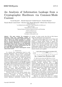 5.An Analysis of Information Leakage from a Cryptographic