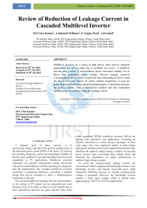 Review of Reduction of Leakage Current in Cascaded Multilevel