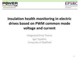 Insulation health monitoring in electric drives based on PWM