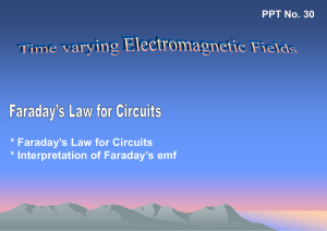 * Faraday`s Law for Circuits * Interpretation of Faraday`s emf