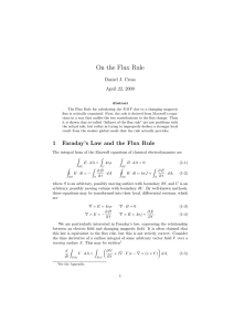 On the Flux Rule - Bryn Mawr College