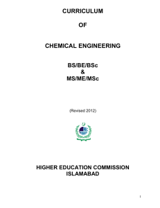 Chemical Engineering - Higher Education Commission