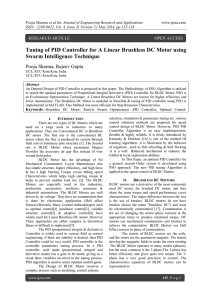 Tuning of PID Controller for A Linear Brushless DC Motor