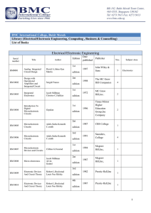 Electrical Engineering Book List - BMC International College