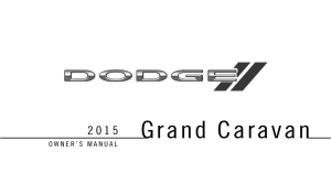 2015 Dodge Grand Caravan Owner`s Manual