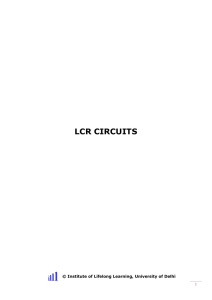 lcr circuits - University of Delhi