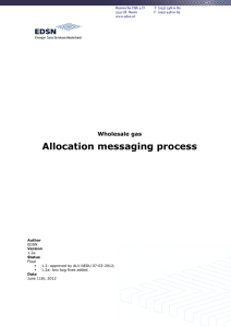 Allocation messaging process