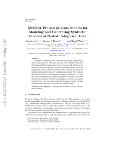 Dirichlet Process Mixture Models for Modeling and Generating
