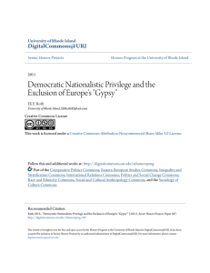 Democratic Nationalistic Privilege and the Exclusion of Europe`s