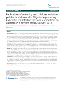 Implications of screening and childcare exclusion policies for