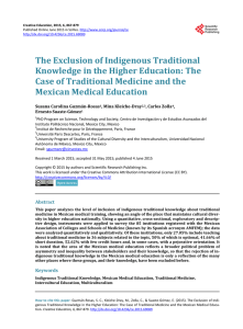 The Exclusion of Indigenous Traditional Knowledge in the Higher