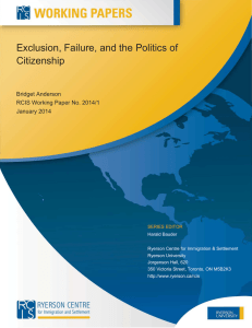 Exclusion, Failure, and the Politics of Citizenship