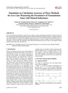 Simulation on Calculation Accuracy of Three Methods for Live Line