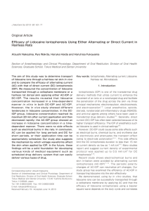 Efficacy of Lidocaine Iontophoresis Using Either Alternating or Direct