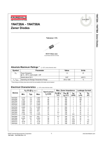 1N4728A - 1N4758A Zener Diodes