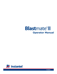 Blastmate III Operator Manual